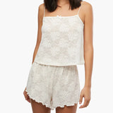 MQTIME  -  Women Sexy Floral Lace Pajama Sets Summer Casual Home Clohtes Sleeveless Camisole+Shorts 2 Pieces Suits Female Elegant Sleepwear