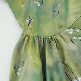 MQTIME  -  Temperament V Neck Spaghetti Strap Sleeveless Low Waist Vintage Vacation Long Women's Dress