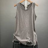 MQTIME  -  Cotton Solid Women Tank Tops 2024 Summer New T-Shirts O-neck Hole Loose Casual All Match Female Pulls Tops Tees