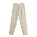 MQTIME  - 2024 New Chic Fashion Woman Pants Office Wear Pants for Women Vintage High Waist Zipper Fly Female Ankle Trousers Mujer Gothic