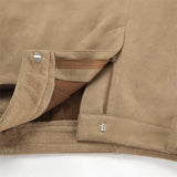 MQTIME  -  Fall Winter Vintage Suede Skirt New Women's Split Brown Long Skirts High Street Office Lady Elegant High Waist Slim Dress