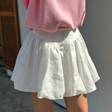 MQTIME  -  Fashion Bubble Women's Mini Skirt High Waist Casual Streetwear Sweet Coquette Preppy Style Party Skirt Female Skirts