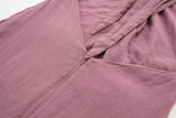 MQTIME  -  Cotton Linen Beach Dress Backless Halter Maxi Dress Femme Boho Free Style Holiday Dress Open Back Dusty Rose Vestidos