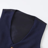 MQTIME  -  Gentleman Wedding Flower Boys Clothes 1 2 3 4 5 6Y Baby Summer Corsage Vest Formal Cotton Outfit Kids Solid Birthday Costume