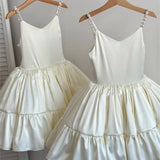 MQTIME  -  Baby Girl Princess Pearl Strap Dress Back Tie Toddler Child Vintage Bow Vestido Wedding Party Dance Birthday Baby Clothes 2-10Y