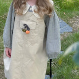 MQTIME  -  Girls' Classic Gingham Blouse and Strappy Suspender Skirt Set Baby's Toddler Kid Children Vintage Plaid Lace Lapel Collar Shirt