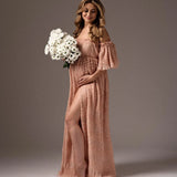 MQTIME  -  Maternity Women's Boho Dress Batiste Vintage Gown  Maternity Session Pregnancy Photo Shoot