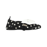 MQTIME  -  Large Bow Tie Polka Dot Ballet Flats Shoes Women Mary Janes Spring Autumn Square Toe Buckle Strap Elegant Black Loafers New