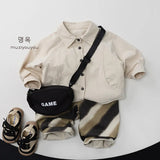 MQTIME  -  Spring New Baby Thick Stripes Casual Pants Children Loose Trousers Infant Boys Cotton Harem Pants Fashion Children Clothes