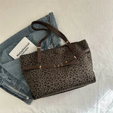 MQTIME  -  leopard print vintage shoulder bag winter tote bag handbag woman novelty cross body bag Female bag y2k casual