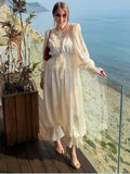 MQTIME  -  Elegant Women's Shirt Set Full Sleeve Lace Patchwork Shirts Lantern Loose Pants Female Satin Sets Summer Fashion Lady Suit