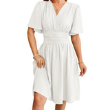 MQTIME  -  Elegant Floral Print Sleeveless Maxi Dress Women Summer Boho V-Neck Casual A-line Dress with Pockets and Belt