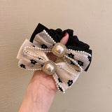 Mqtime Woman Korean Style Pearl Hair Ties Rubber Band Women Scrunchies Ponytail Holders Girls Fashion Hair Accessories Hair Tie Rope