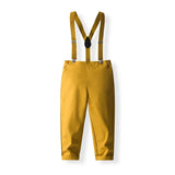 MQTIME  -  4Piece Set Spring Autumn Baby Boy Clothes Fashion Gentleman Stripe Cotton Long Sleeve Tops+Pants+Bow+Straps Kids Clothing BC1798