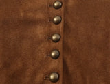 MQTIME  -  Women Fall Vintage Buttons Jacket Street Style Faux Suede Slim Jacket New Autumn Trendy Elegant Chic Dinner Jacket