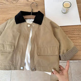 MQTIME  -  Kids Windbreaker New Spring Autumn Fashion Korean Casual Baggy Simple Style