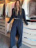 MQTIME  -  Fashion Patchwork Waist Long Pants For Women Elegant Wide Leg Baggy Trousers Lady 2026 Spring New Casual Sport Street Chic Pants