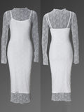 MQTIME  -  Elegant Floral Print Maxi Dress with Ruffled Hem and Off-Shoulder Design for a Chic Summer Look