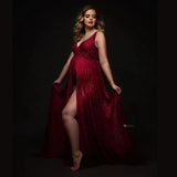  MQTIME  -  Clearance Maternity Bodysuit For Photography Props Sleeveless Lace Pregnant Woman Long Dress For Photo Shoot
