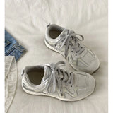 MQTIME  -  Women Flat Sports Shoes Spring New Round Toe Soft Sole Anti-slip Wear-resistant Low-top Single Shoe Fashion Casual Sneakers