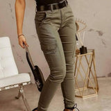 MQTIME  -  New Fashion and Cool Women Pants Low Waist Soft Slim Solid Color Ankle Tied Pants Cargo Pants for Dating