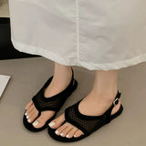 MQTIME  -  Women Mesh Sandals Flats Shoes Clip Toe Slippers Summer Trend Beach Sport Shoes Casual Flip Flops Comfort Shoes Sandalias