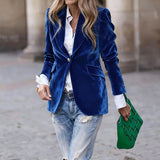 MQTIME  -  Outerwear For Women Long Sleeve Turn Down Collar Loungewear Jackets Solid Single Button Cardigan Coats Streetwear