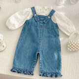 MQTIME  -  New Autumn Infant Baby Girls Sports Clothes Suit Sleeveless Vest+Pants Long Sleeved T-shirt 0-5Yrs Children Clothes Set