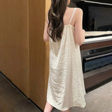 MQTIME  -  Loose Nightwear Suspender Nightdress Home Sleeveless Design Suitable For Home Suitable For Hotel All Seasons Wear