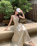 MQTIME  -  Vestidos De Mujer Maxi Dresses for Women Fashion Summer Backless Sling Robe Feme Embroidery Cotton Tunic Casual White Dress