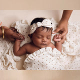 MQTIME  -  Newborn Props For Photography Soft Skin Friendly Double-Layer Cotton Blanket/Lace Pillow/Headband Photography Accessories