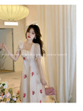 MQTIME  -  Summer Women Fashion Elegant Casual Midi Party Dress Vintage Chic A-Line Floral Vestidos Female Clothes Long Robe New Mujers