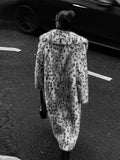 MQTIME  -  Vintage Leopard Print Faux Fur Winter Long Coats Women Thicken Warm Maxi Coat Female 2024 Casual High Street Lady Loose Outwears