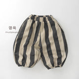  MQTIME  -  New Children Warm Fleece Pants Boys Girls Striped Casual Pants Baby Plus Velvet Thick Trousers Kids Harem Pants