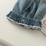 MQTIME  -  New Autumn Infant Baby Boy Jeans Korean Casual Embroidery Outwear Children Boy Denim Pants Loose Elastic Waist Kid Boys Trousers