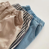MQTIME  -  1-5Y Kid's Jeans New Autumn Solid Color Denim Pants Loose Style Boys Trousers Mid Waist Kid's Outdoor Pants