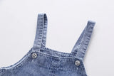 MQTIME  -  2Piece Summer Toddler Boy Outfits Korean Fashion Stripe Short Sleeve Cotton Baby Tops+Denim Overall Boutique Kids Clothing B071