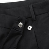 MQTIME  -  New Retro Niche Design Sense Irregular High Waist Wide Leg Pants Versatile Loose Commuter Trousers
