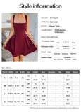 MQTIME  -  Spring Summer New Vestidos Simple Solid Color Women Dress Elegant Square Neck Female Strap Dresses