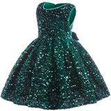 MQTIME  -  Christmas Girls Dresses Children Sequin Birthday Party Gown Kids Princess Sweet Vestidos Baby Infant Sleveless Clothing 1-6 Year