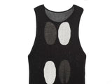  MQTIME  -  Autumn Women's Elegant Knitted Polka Dot Printed Midi Dress Round Neck Sleeveless Slim Fit Women's Casual Retro Long Vest Dress