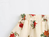 MQTIME  -  Boho Style Maxi Skirts High Waist Floral Printed Hippie Skirt Bottoms Rose Chic Drawstring Loose Fit Skirt Vacation Robes