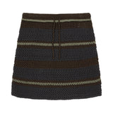 MQTIME  -   New Japanese Korean Street Heavy Knit Striped Skirt Unique Fashion Versatile A-line Half Skirt Trendy Design Elegant Women