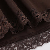 MQTIME  -  Temperament Elegant Solid Low Waist Vintage Basice All Match Long Patchwork Mujer Faldas