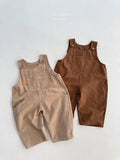  MQTIME  -  Autumn New Children Loose Overalls Solid Boys Vintage Jumpsuit Girls Strap Trousers Baby Casual Overalls Kids Clothes