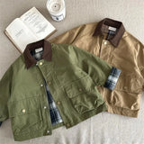 MQTIME  -  Fashion Baby Girl Boy Cargo Trench Jacket Infant Toddler Child Patchwork Coat Spring Autumn Child Dust Coat Baby Clothes 1-10Y