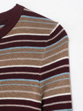  MQTIME  -  Women's Elegant Knitted Pullover Women Fashion Stripe Long Sleeve Sweater 2026 New Casual O neck Knitwear Tops ﻿ ﻿