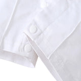 MQTIME  -  Long Sleeve White Baby Baptism Dress for Boys Romper with Double Breasted Coat Solid Newborn Children Set Infant Autumn Outfit