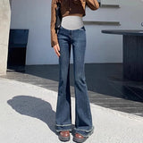 Mqtime Retro Maternity Jeans Maternal Boot Cut Pant Slimming Premama Clothing Maternal Clothes for Pregnant Plus Size Pregnant Pants