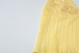MQTIME  -  Sexy Flowy Crinkle Texture Camisole Top Lace Trim Y2K  Adjustable Spaghetti Strap Bow Front Babydoll Tank Top Ladies Crop Vest